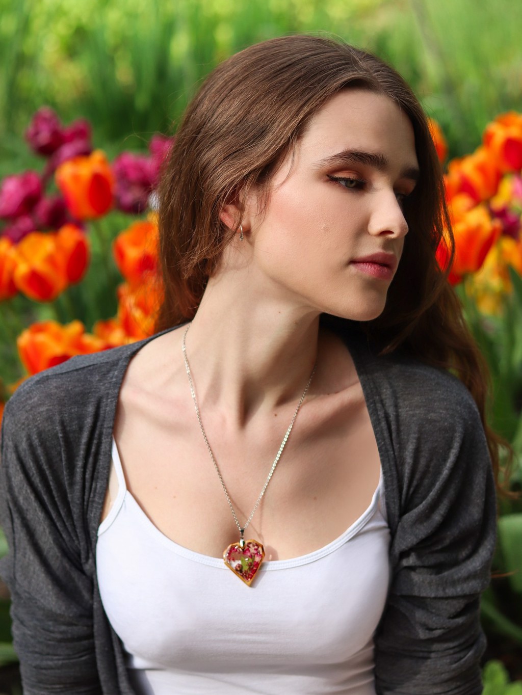 Rose Garden Necklace - Heart