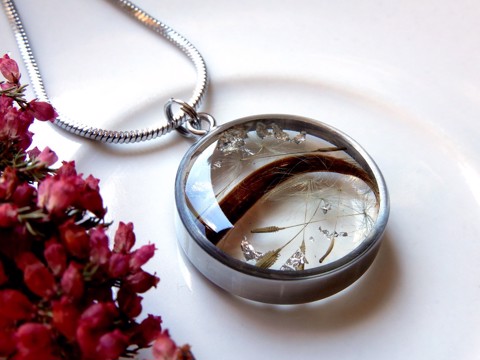 Nakit s pramenom kose vaše bebe - Ogrlica čelik (2,5 cm)