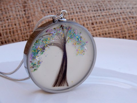 Nakit s pramenom kose vaše bebe - Ogrlica čelik (4 cm)