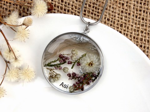 Nakit s dlakom vašeg ljubimca - Ogrlica čelik (4 cm)