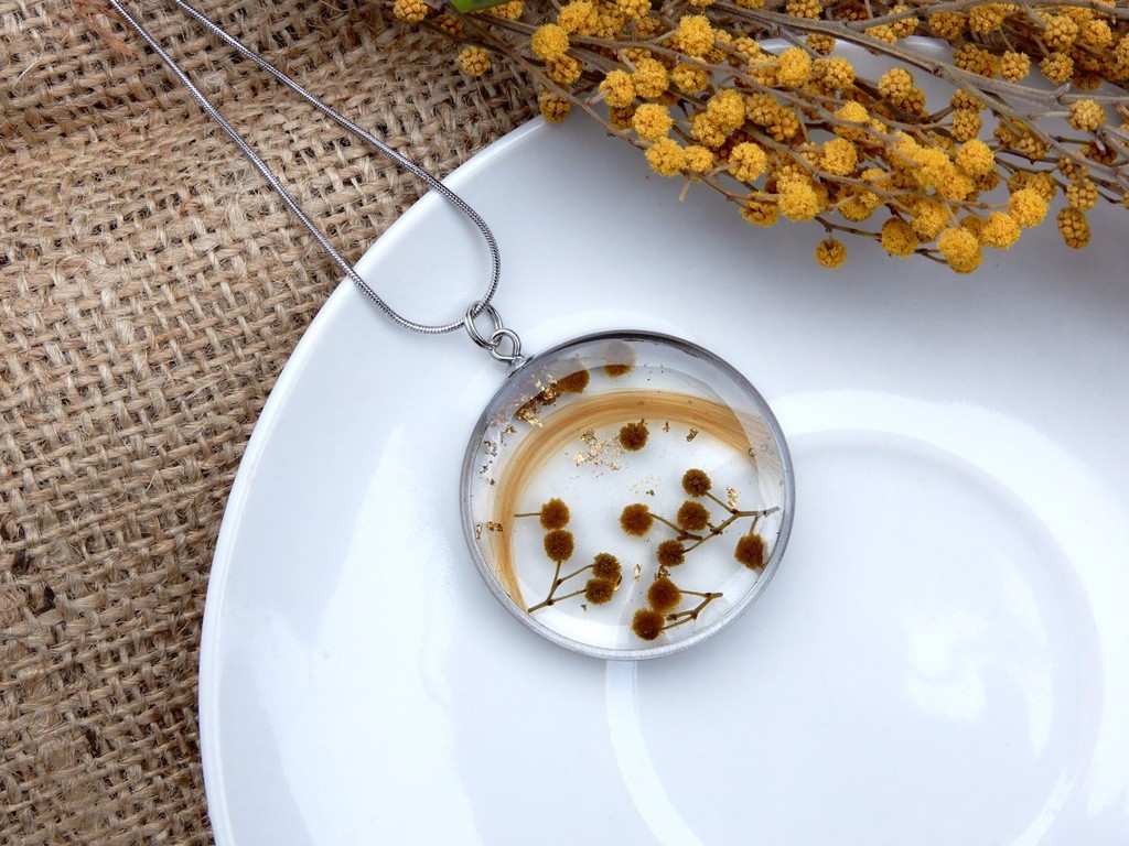 Nakit s pramenom kose vaše bebe - Ogrlica čelik (4 cm)