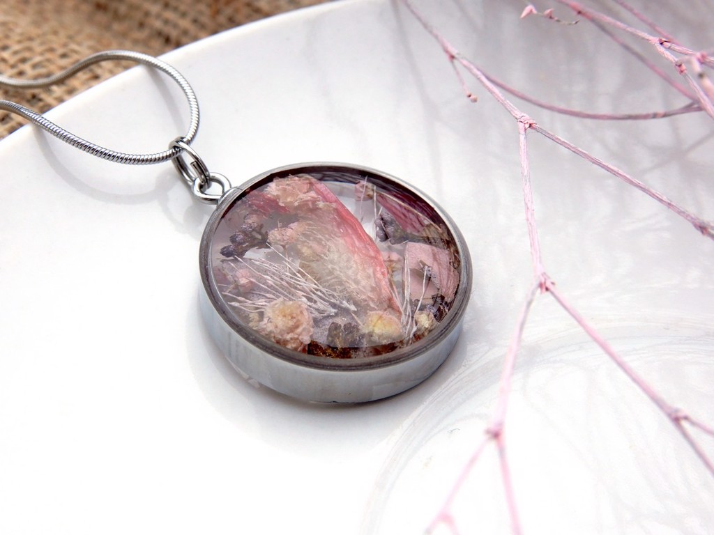 Nakit s vašim cvijećem - Ogrlica čelik (2,5 cm)